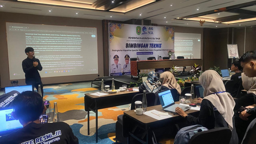 Diskominfo Kutim Menggelar Bimtek Peningkatan Kapasitas Operator Website Desa Se-Kutai Timur